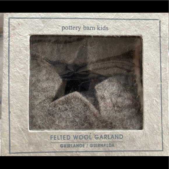 NIB POTTERY BARN KIDS Felted Wool Cut Out Star Garland wool - Picture 5 of 6